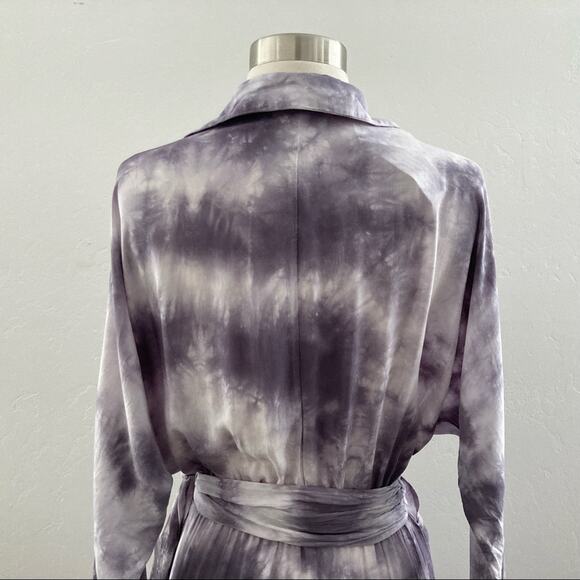 Young Fabulous & Broke Raine Tie-Dye Wrap Mini Dress Elastic Purple Size XS NWT - Picture 16 of 16